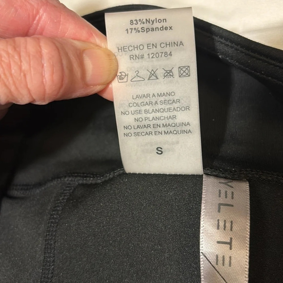 Yelete Active Jersey Mesh Pocket Legging Black size S - Picture 6 of 9